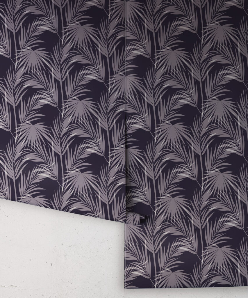 Daintree Palm Indigo Wallpaper - Image 3