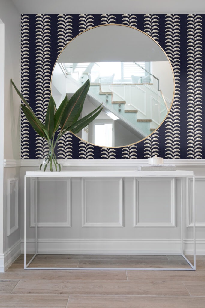 Travellers Palm Indigo Wallpaper - Image 3