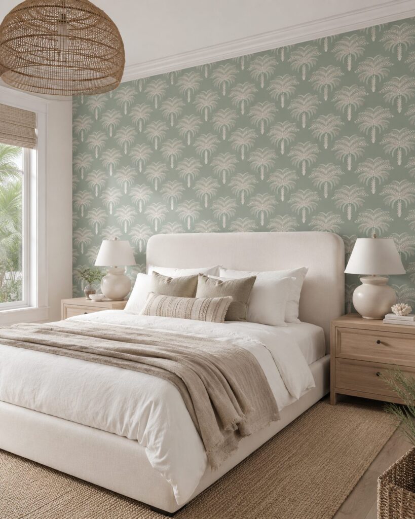 Desert Palm Seafoam Wallpaper - Image 2