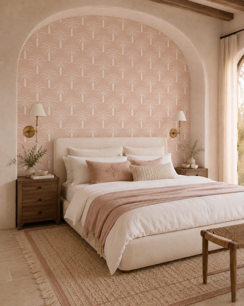 Desert Palm Spanish Villa Wallpaper - Image 2
