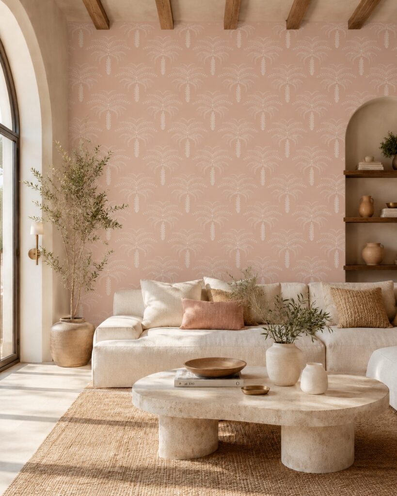 Desert Palm Spanish Villa Wallpaper - Image 5