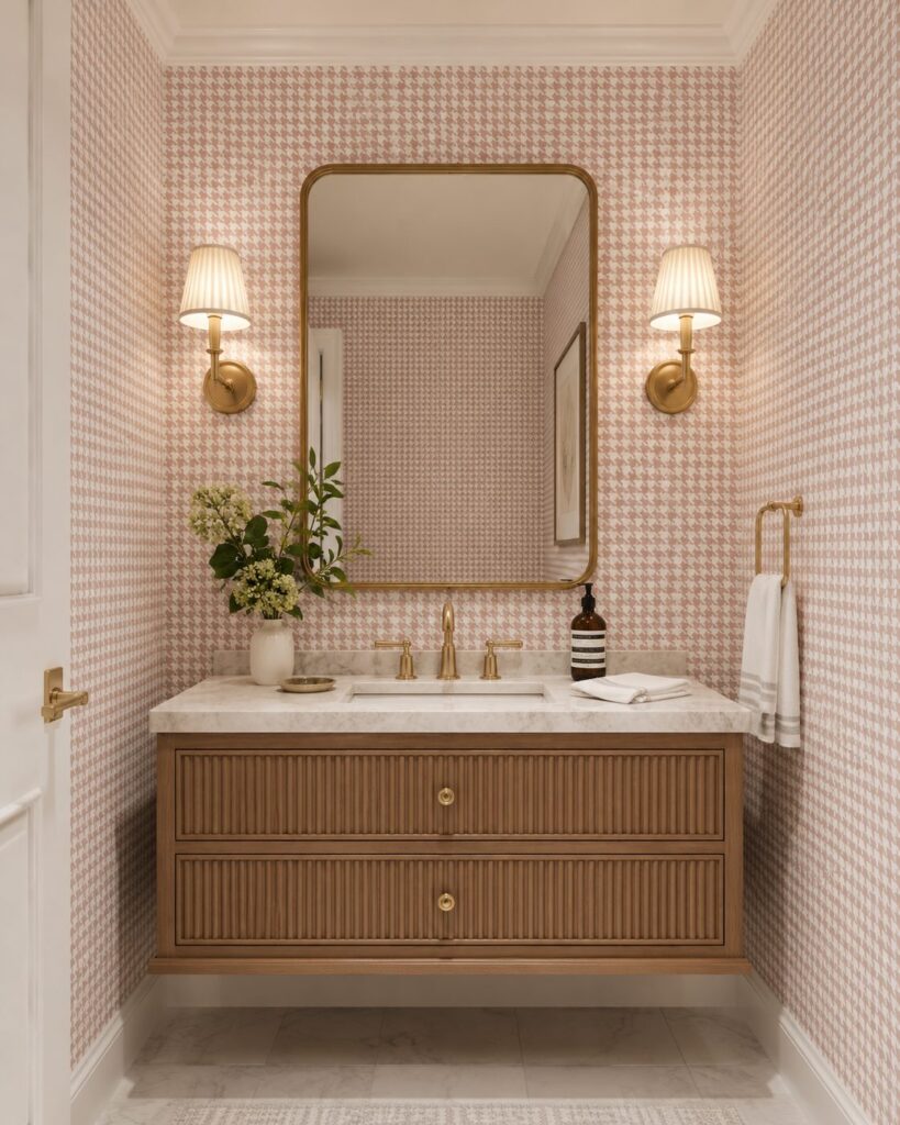 Gingham Spanish Villa Wallpaper - Image 4