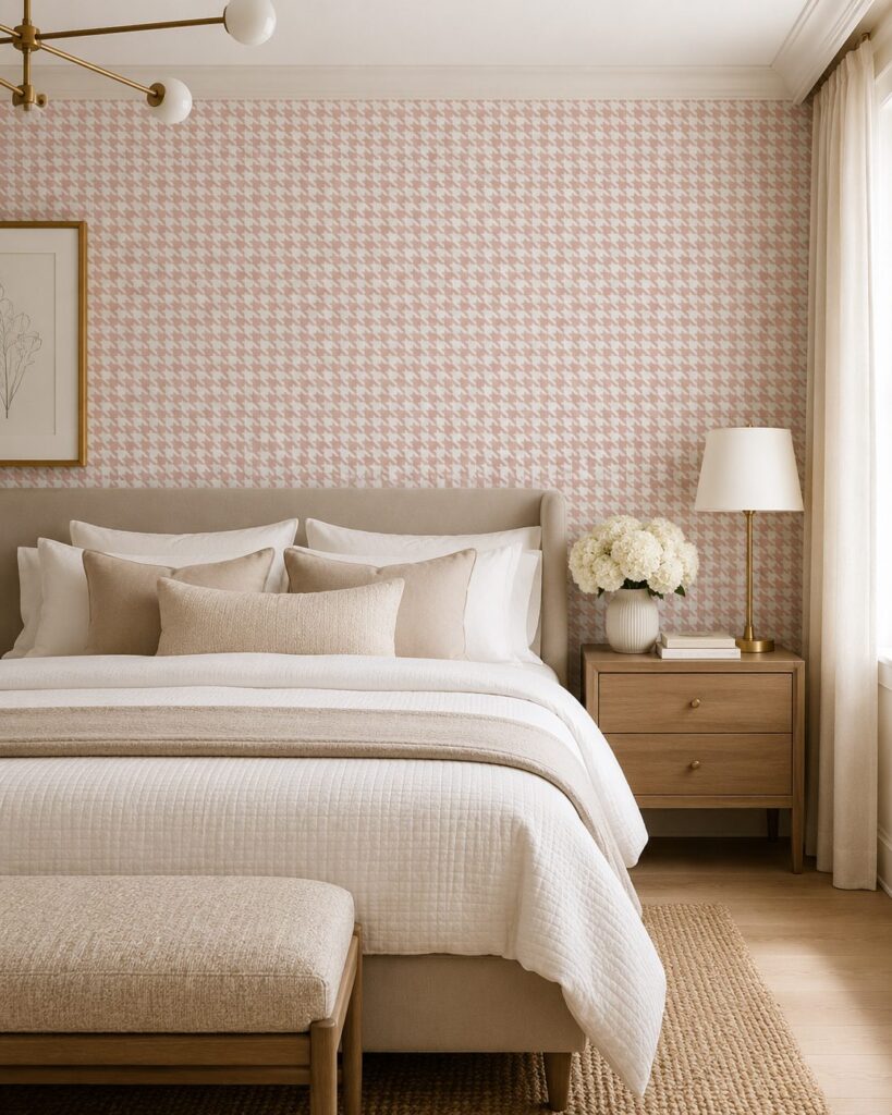 Gingham Spanish Villa Wallpaper - Image 3