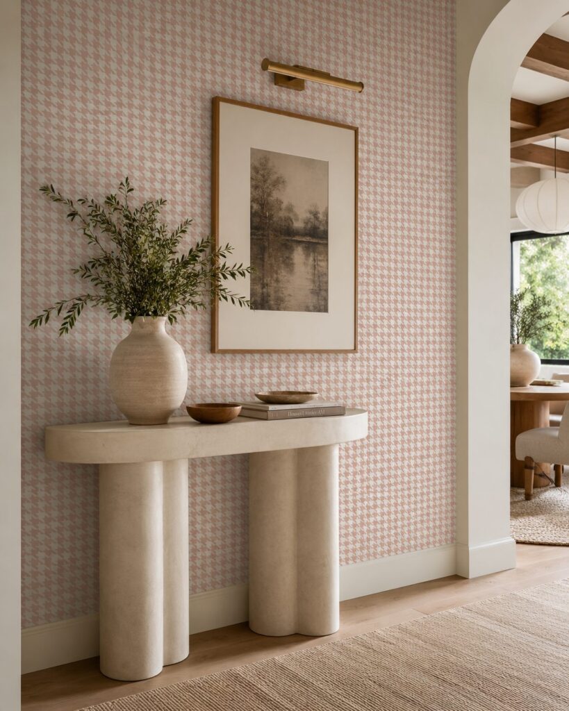 Gingham Spanish Villa Wallpaper - Image 5