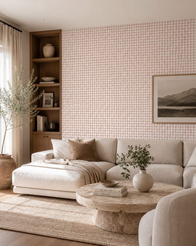 Gingham Spanish Villa Wallpaper - Image 6
