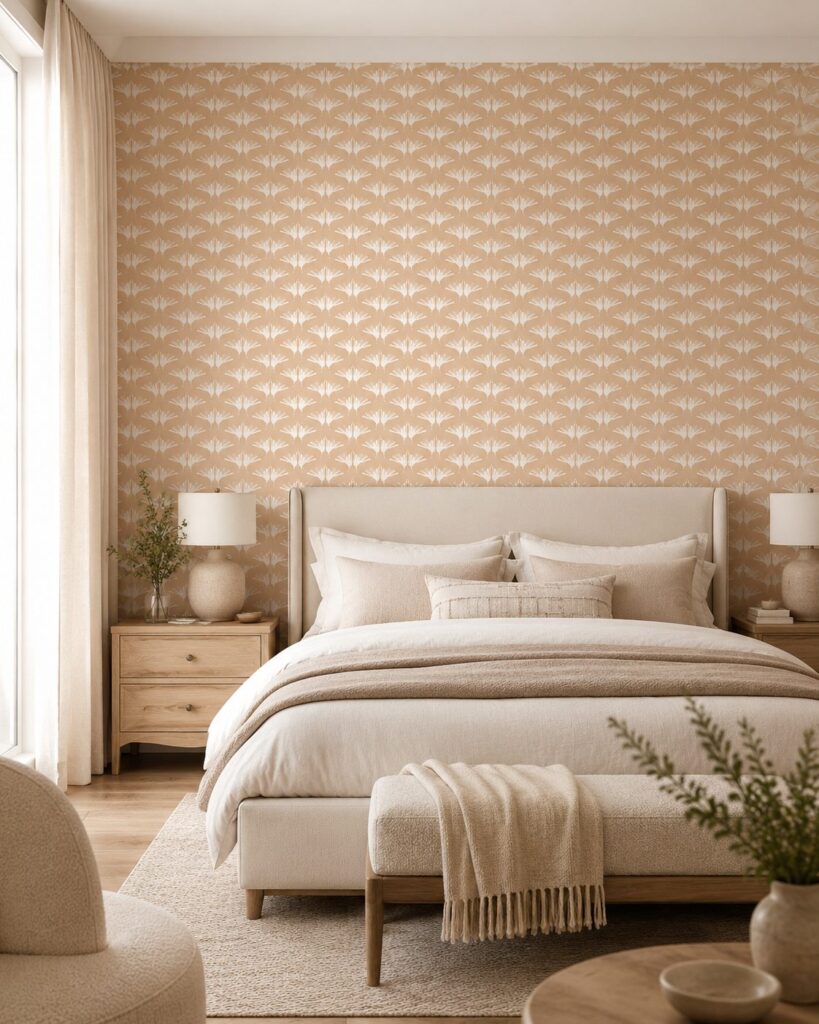 Moth Honey Peach Wallpaper - Image 6