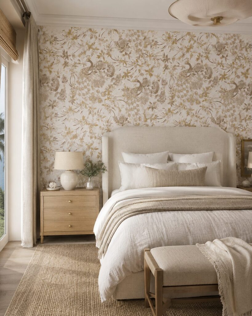 Peacock Antique Moss Wallpaper - Image 3