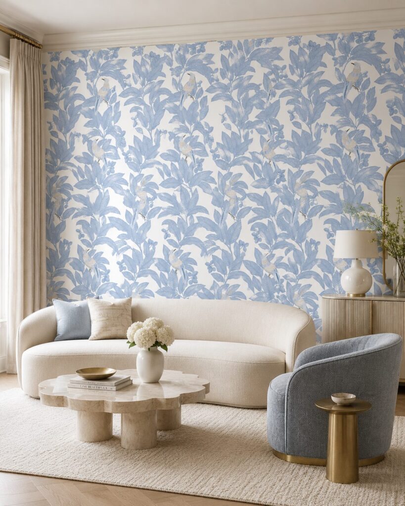 Pheasant Classic Blue Wallpaper - Image 7