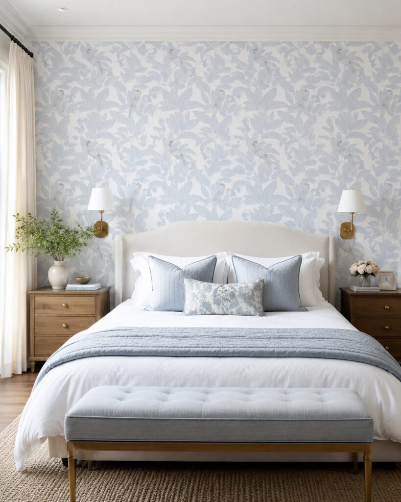 Pheasant Dusty Blue Wallpaper - Image 7
