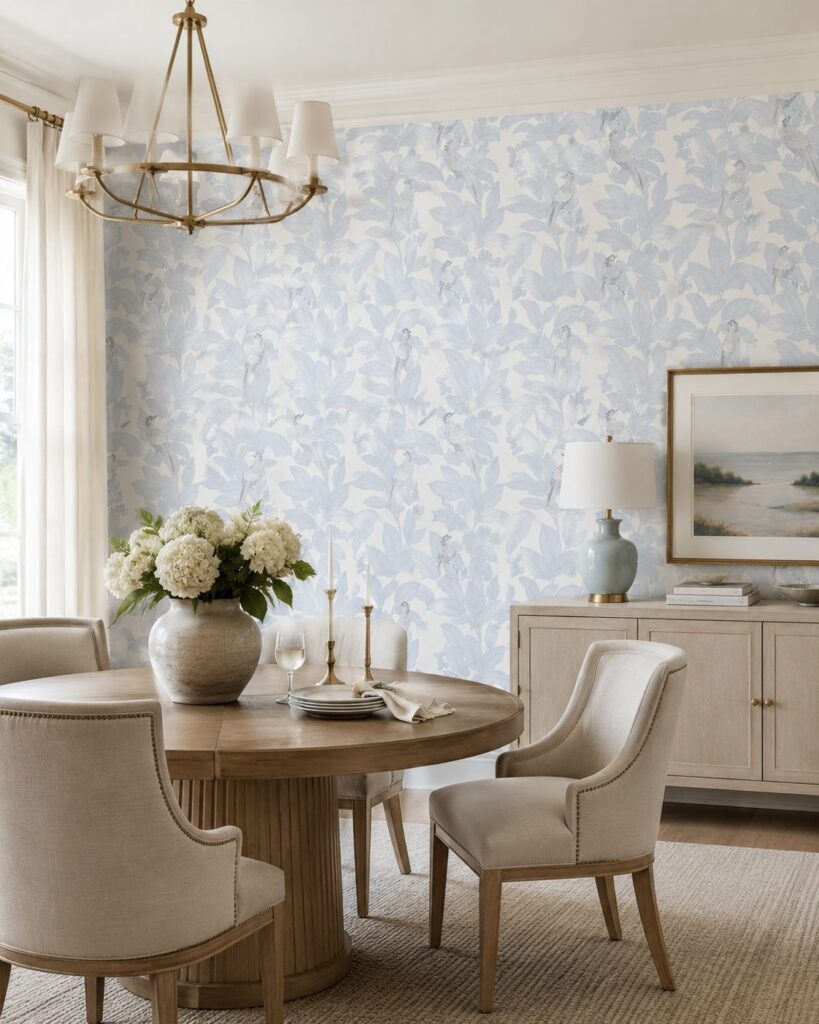 Pheasant Dusty Blue Wallpaper - Image 6